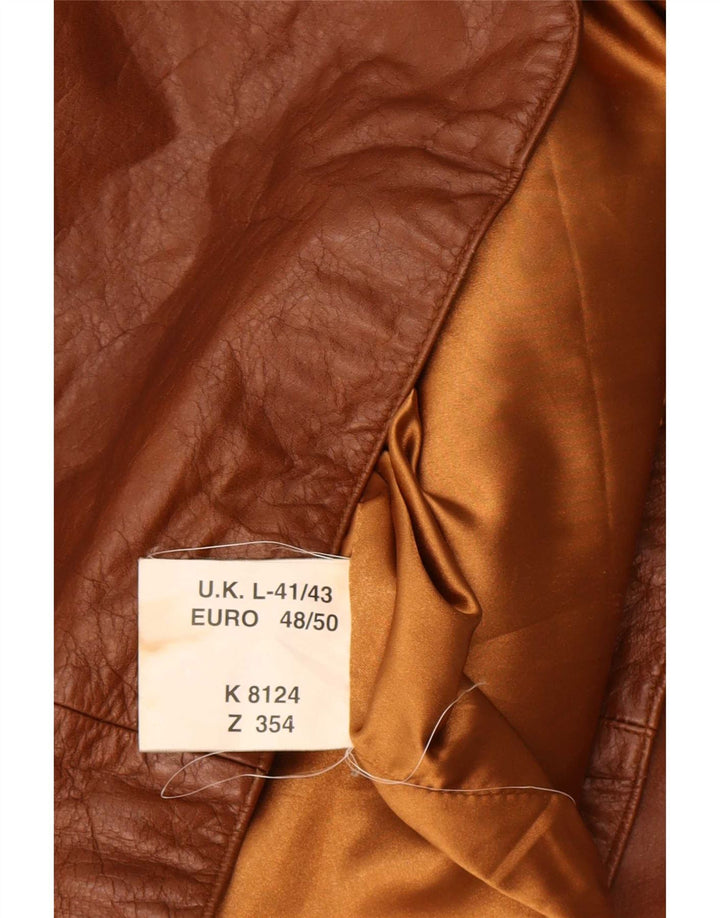 Union River Chaqueta tipo blazer de cuero con 3 botones para hombre EU 48/50 Marrón medio