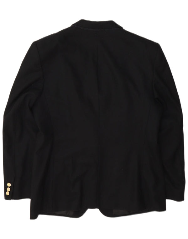 Burberrys Chaqueta Blazer de Corte Regular con 2 Botones para Mujer UK 44 Mediana Lana Negra