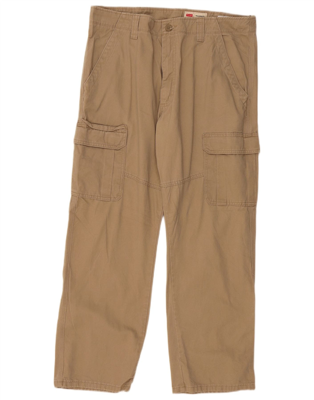 Wrangler Pantalones cargo de ajuste relajado para hombre W36 L30 Algodón beige