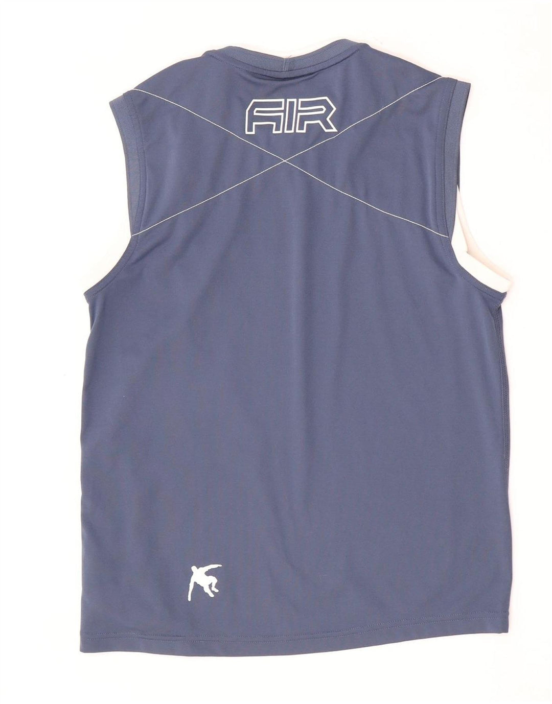 Nike Camiseta sin mangas gráfica para hombre UK 36/38 Poliéster geométrico azul pequeño