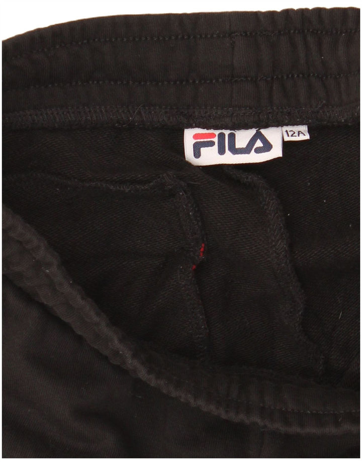 FILA Pantalones de chándal con estampado gráfico para niños 11-12 años Negro