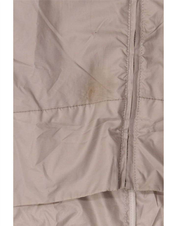 Zara Chaqueta Impermeable De Manga 3/4 Con Capucha De Gran Tamaño Para Mujer UK 44 Gris Medio