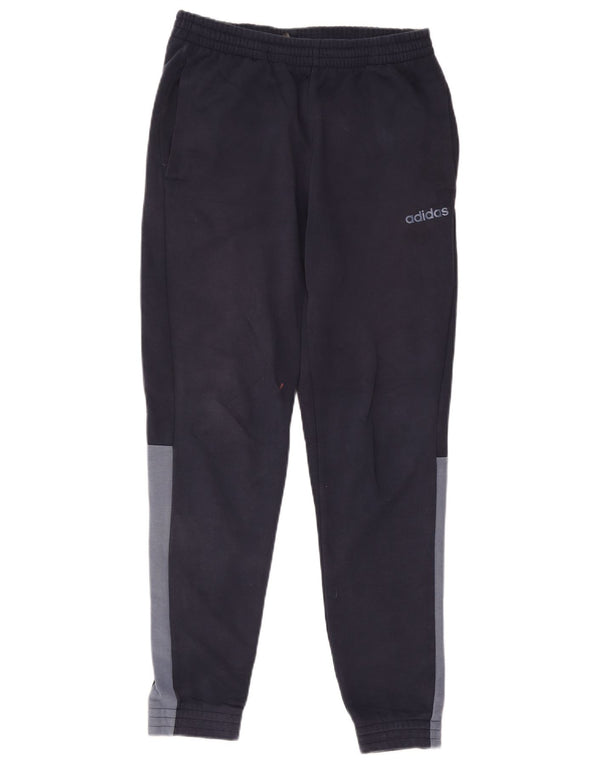 Adidas Hombre Pantalones De Chándal Joggers Medium Azul Marino Colorblock Algodón