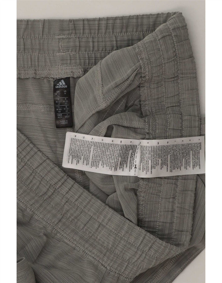 Adidas Pantalones cortos deportivos para mujer Reino Unido 12/14 Gris medio Poliéster a rayas