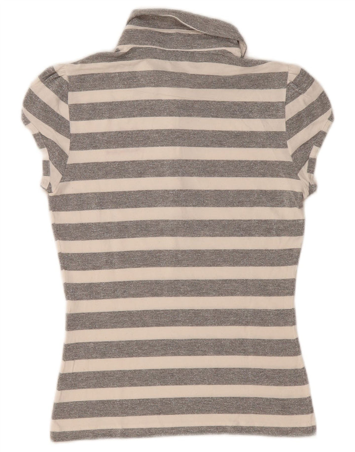 Moschino Polo Gráfico Para Mujer IT 42 Rayas Gris Medio