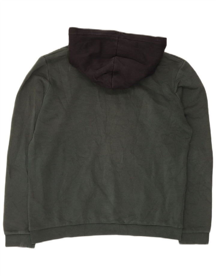 JACK & JONES Jersey con capucha y estampado gráfico para niños 15-16 años Bloque de color verde