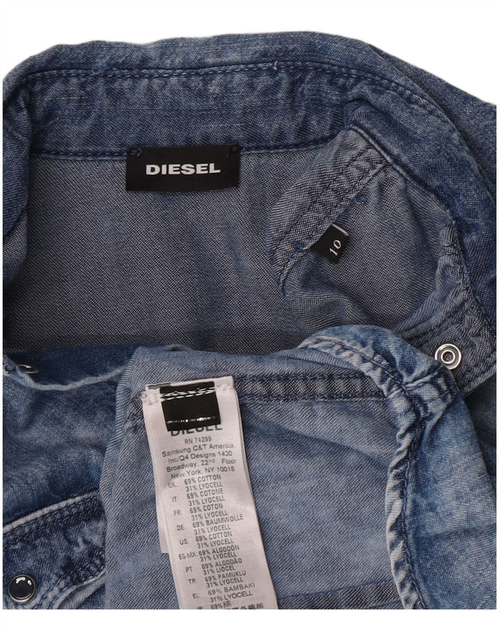 Diesel Camisa Vaquera Niño 9-10 Años Azul Algodón