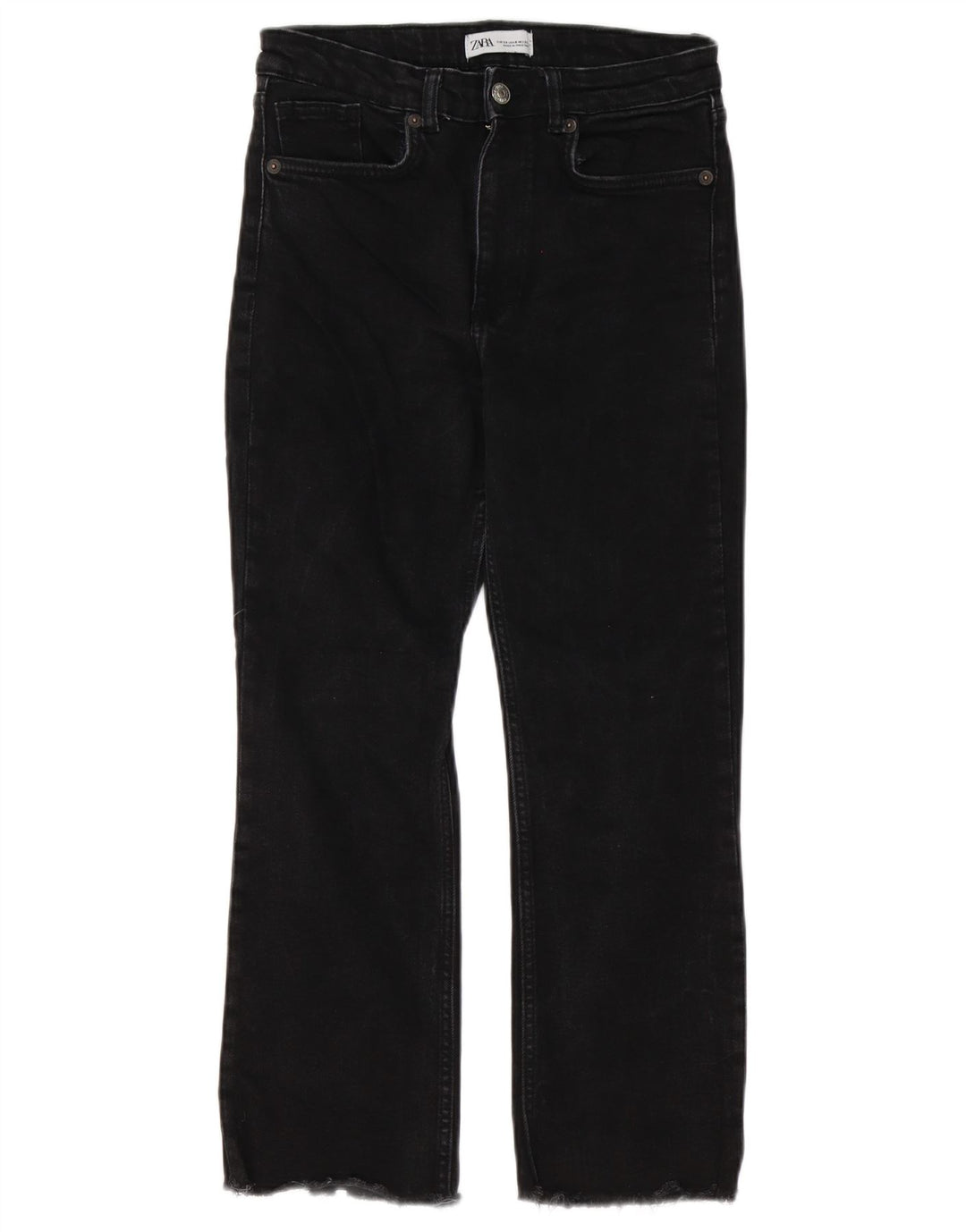Zara Jeans Cortos Para Mujer EU 38 Small W28 L25 Negro