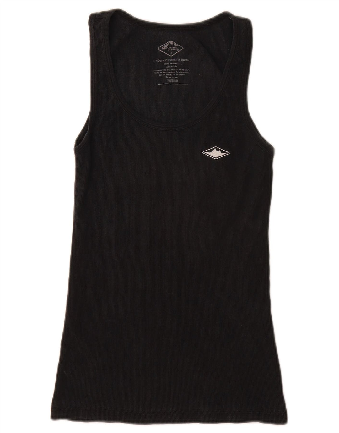 Mountain Designs Camiseta sin mangas para mujer UK 8 Small Algodón negro