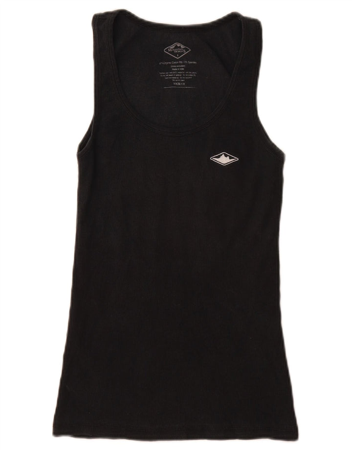 Mountain Designs Camiseta sin mangas para mujer UK 8 Small Algodón negro