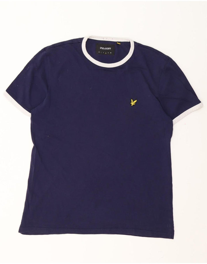 Lyle & Scott - Camiseta para hombre, talla grande, color azul marino, algodón