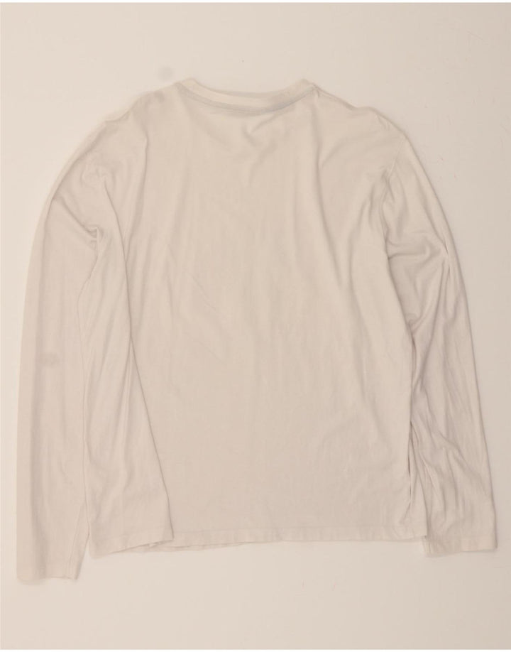 TRUSSARDI Womens Graphic Top Long Sleeve UK 18 XL White Vintage Trussardi and Second-Hand Trussardi from Messina Hembry 