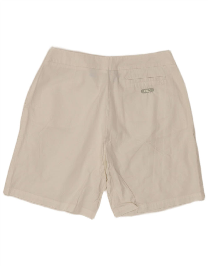 FILA Pantalones cortos chinos para mujer IT 44 Medium W30 Algodón blanco