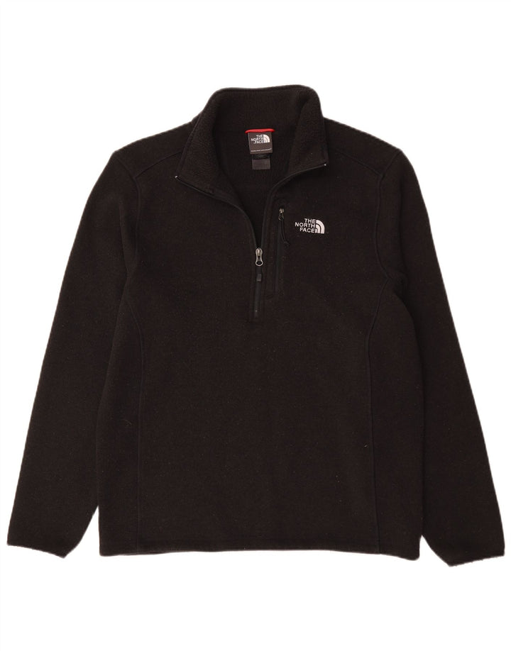 The North Face Jersey De Cuello Con Cremallera Para Hombre Negro Mediano
