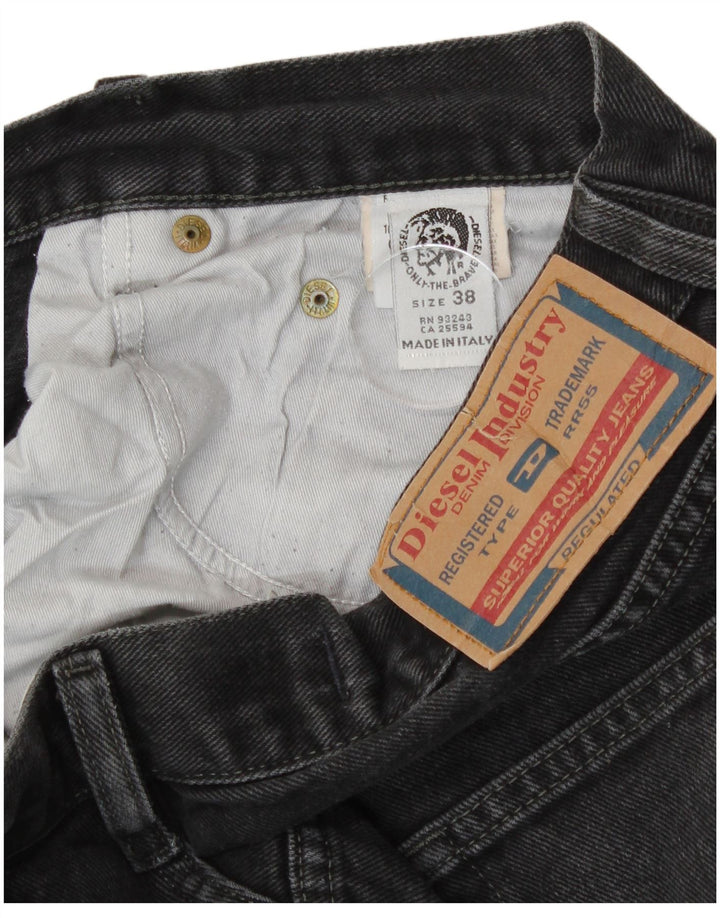 Diesel Vaqueros Rectos Para Hombre W38 L31 Algodón Gris