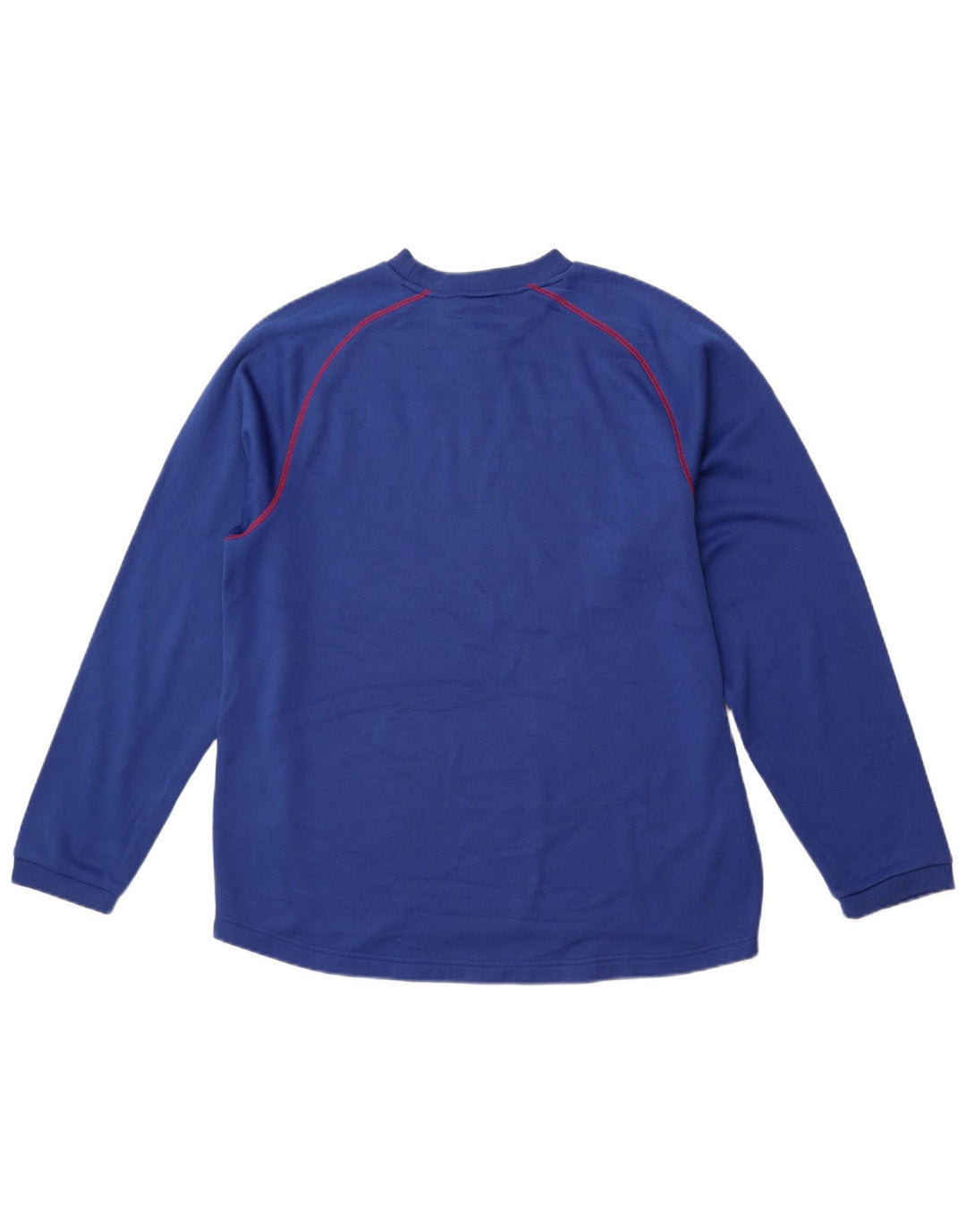 REEBOK Hombre Giants Graphic Top Manga Larga Poliéster Azul Grande