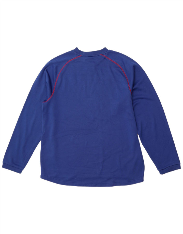 REEBOK Hombre Giants Graphic Top Manga Larga Poliéster Azul Grande