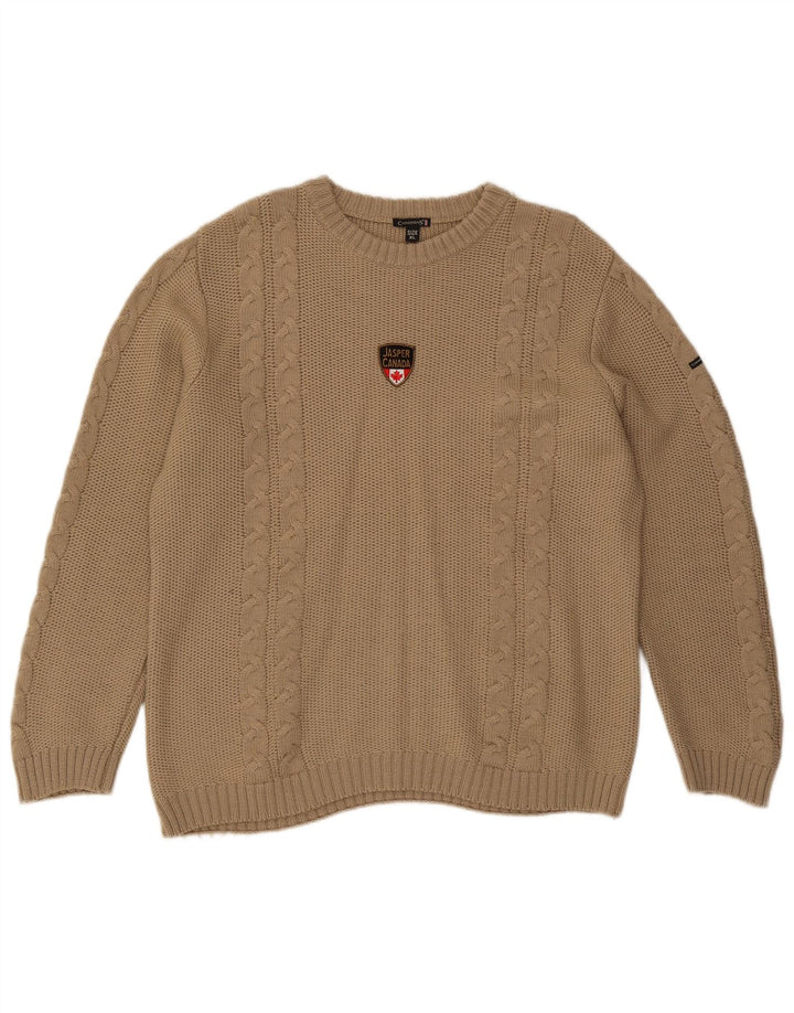 Canadiens Hombre Cuello Barco Jersey Jersey XL Lana Beige