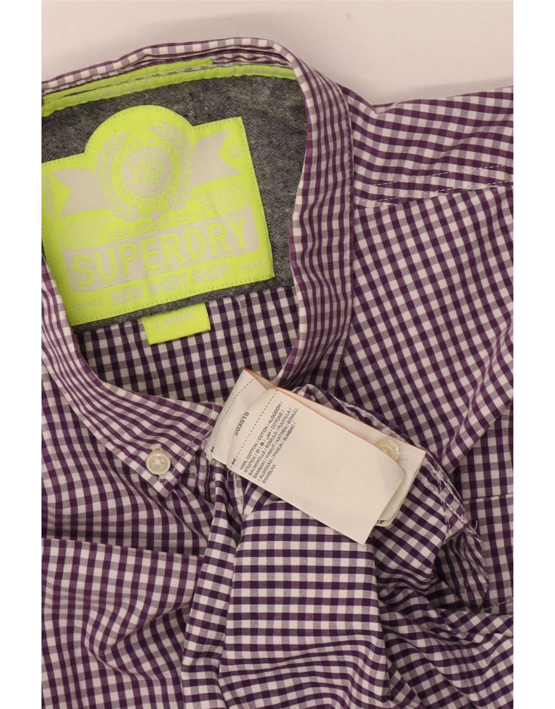 Superdry Camisa Grande De Algodón A Cuadros Morado Para Hombre
