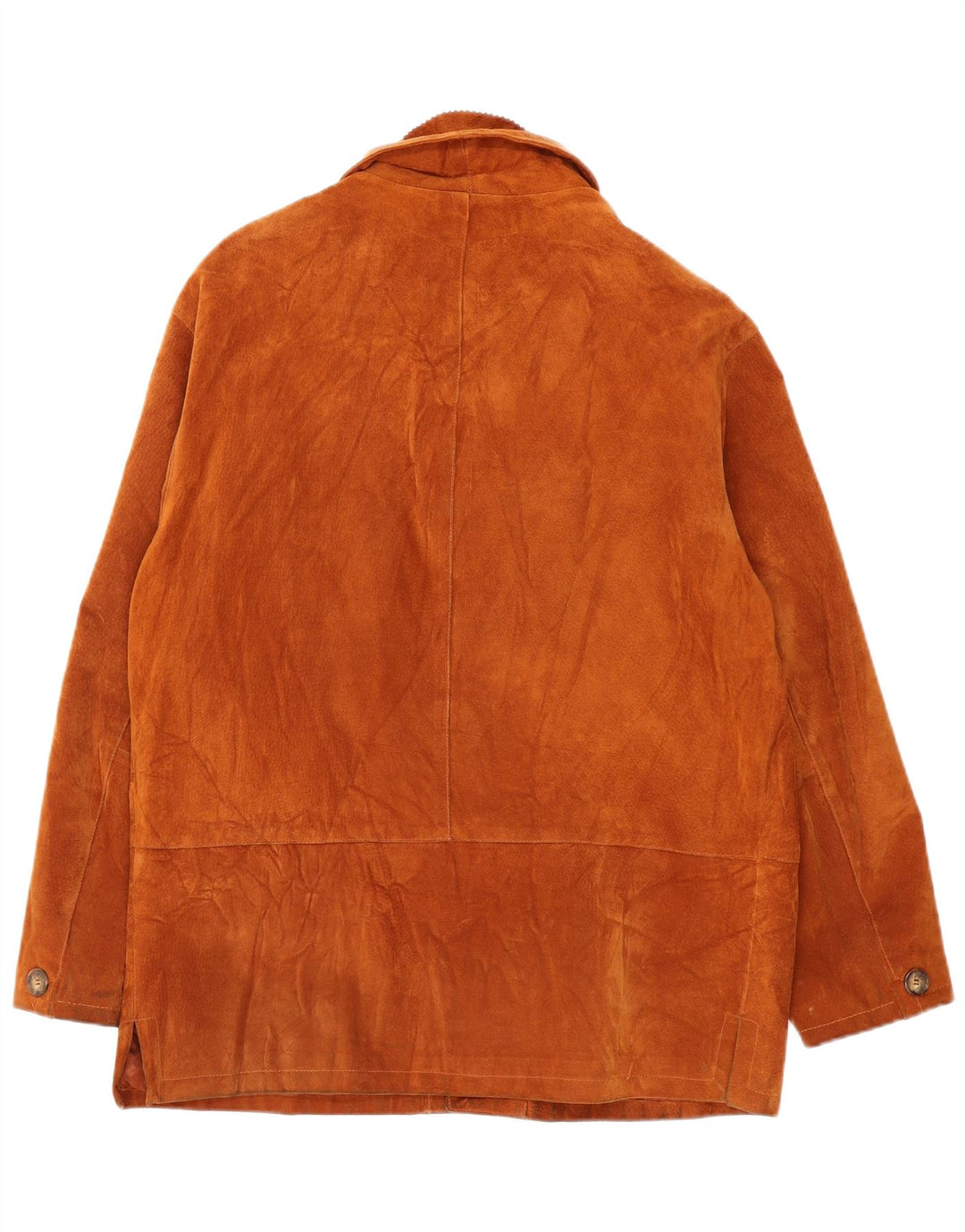 Vintage hombres ante chaqueta Reino Unido 40 cuero marrón grande