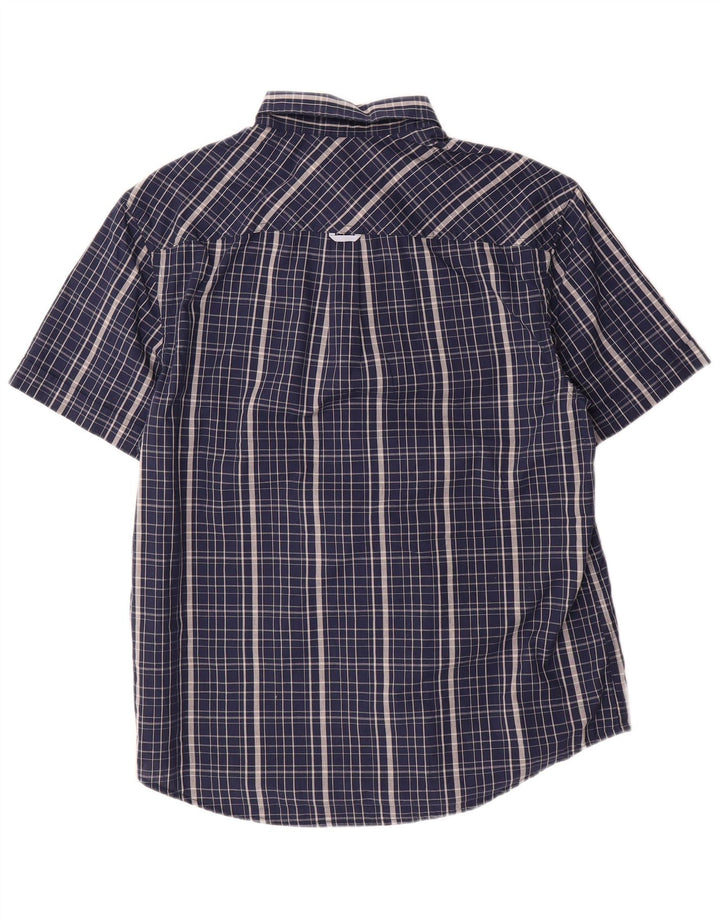 Penguin Camisa de manga corta Heritage Slim Fit para hombre, talla grande, azul marino