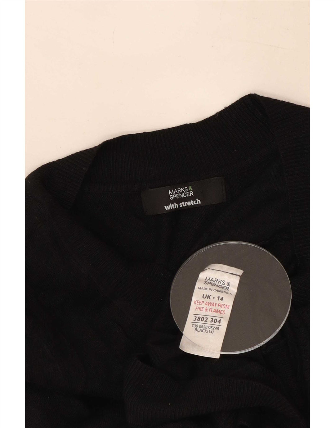 Marks & Spencer - Cárdigan corto para mujer, talla 40, talla M, color negro
