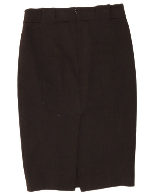 Falda Lápiz Zara Mujer Small W26 Poliéster Negro