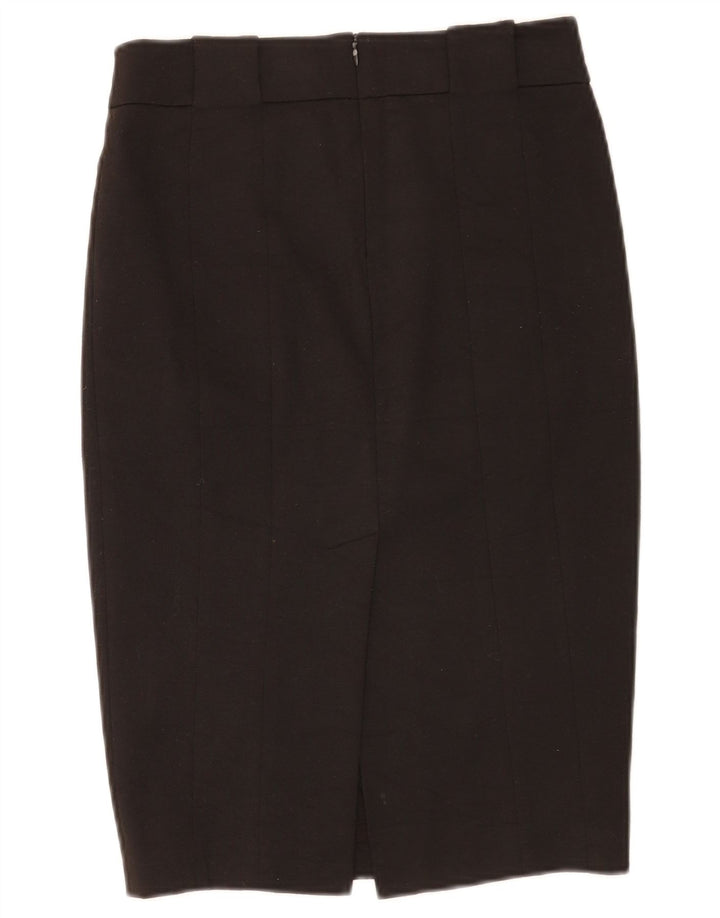 Falda Lápiz Zara Mujer Small W26 Poliéster Negro