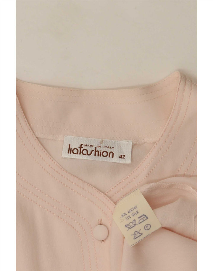 Blusa vintage para mujer IT 42 Acetato rosa medio