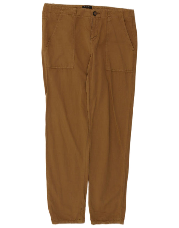 Massimo Dutti Pantalón Chino Casual Fit Mujer EU 38 Small W28 L29 Marrón