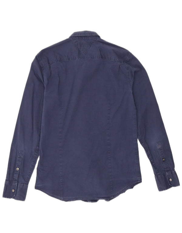 Camisa Tommy Hilfiger Hombre Slim Fit Algodón Azul Marino Grande