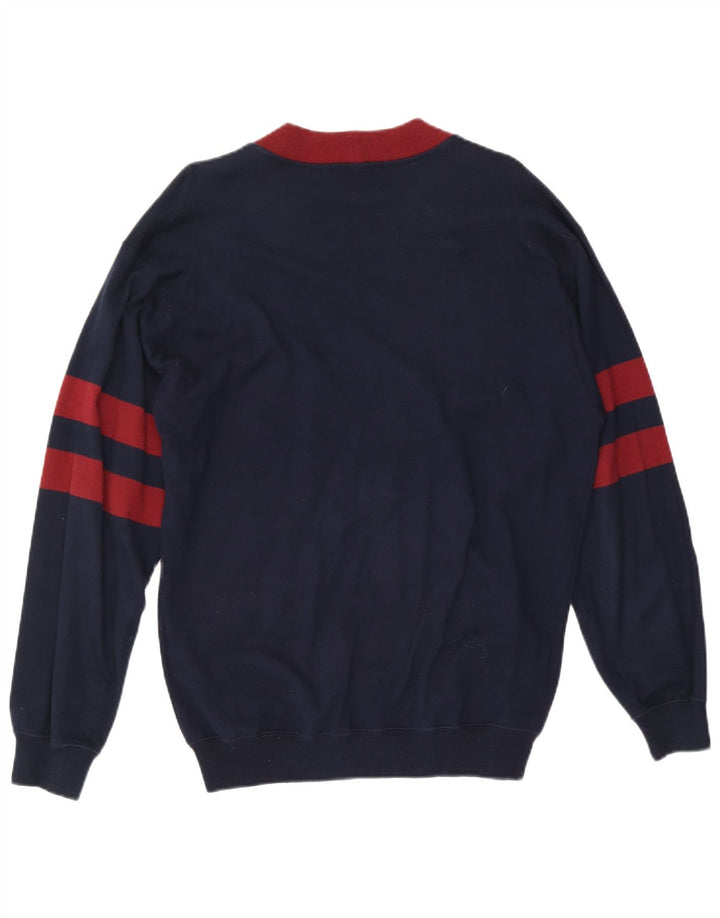 Peter Brown - Cárdigan para hombre IT 50 mediano de algodón azul marino