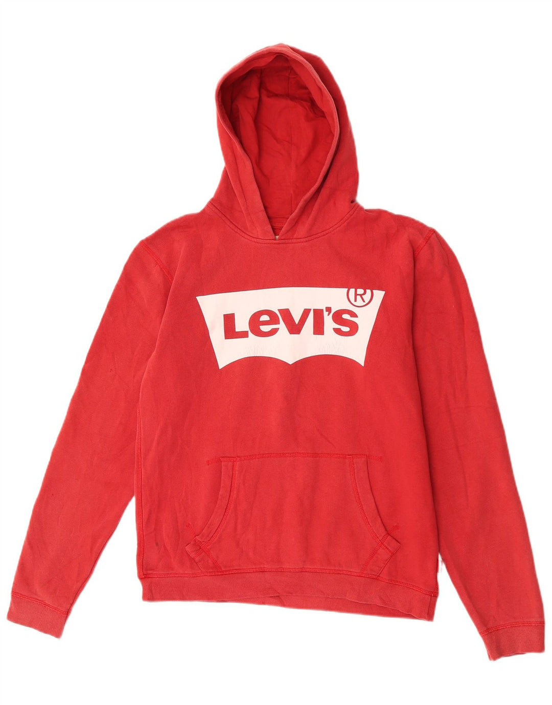 Levi's - Jersey con capucha para niño (15-16 años), color rojo