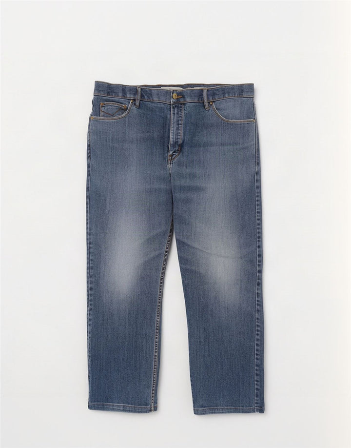 Marks & Spencer Jeans recortados regulares para hombre W38 L25 Algodón azul