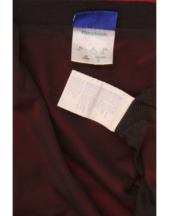 Reebok Chaqueta impermeable para hombre UK 42 XL Rojo Colorblock Poliéster