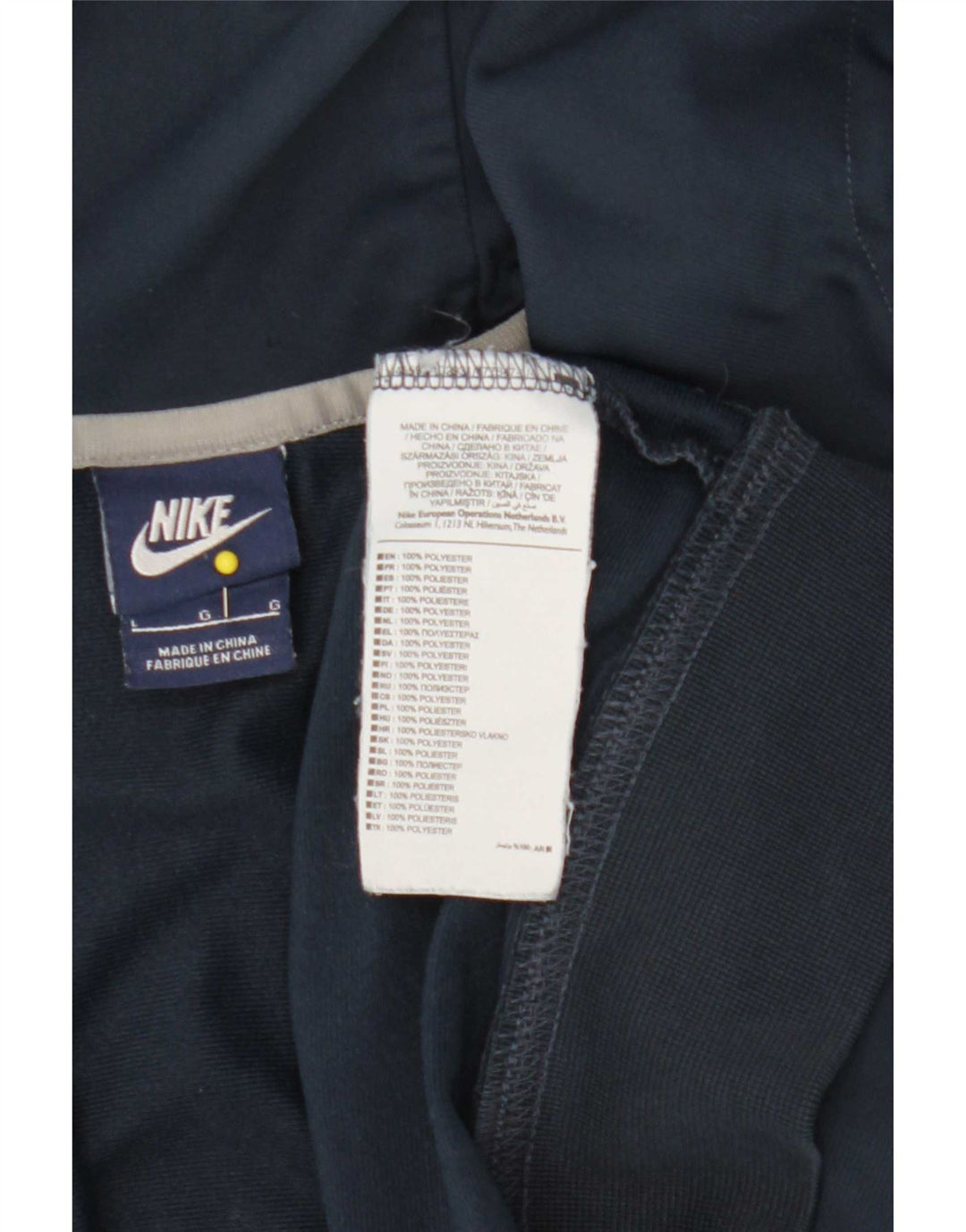 Nike - Sudadera con capucha y cremallera para hombre, talla grande, color azul marino, poliéster