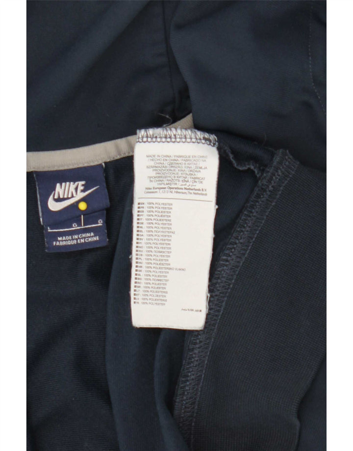 Nike - Sudadera con capucha y cremallera para hombre, talla grande, color azul marino, poliéster