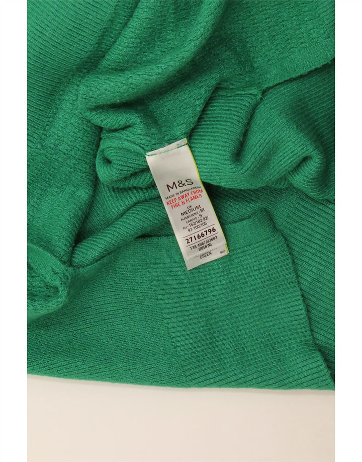 Marks & Spencer Jersey con cuello en V para mujer UK 44 Viscosa verde medio
