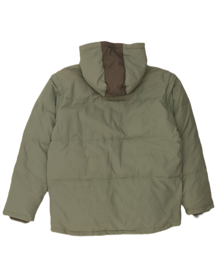 Fila Chaqueta acolchada con capucha para hombre UK 40 Large Poliamida verde