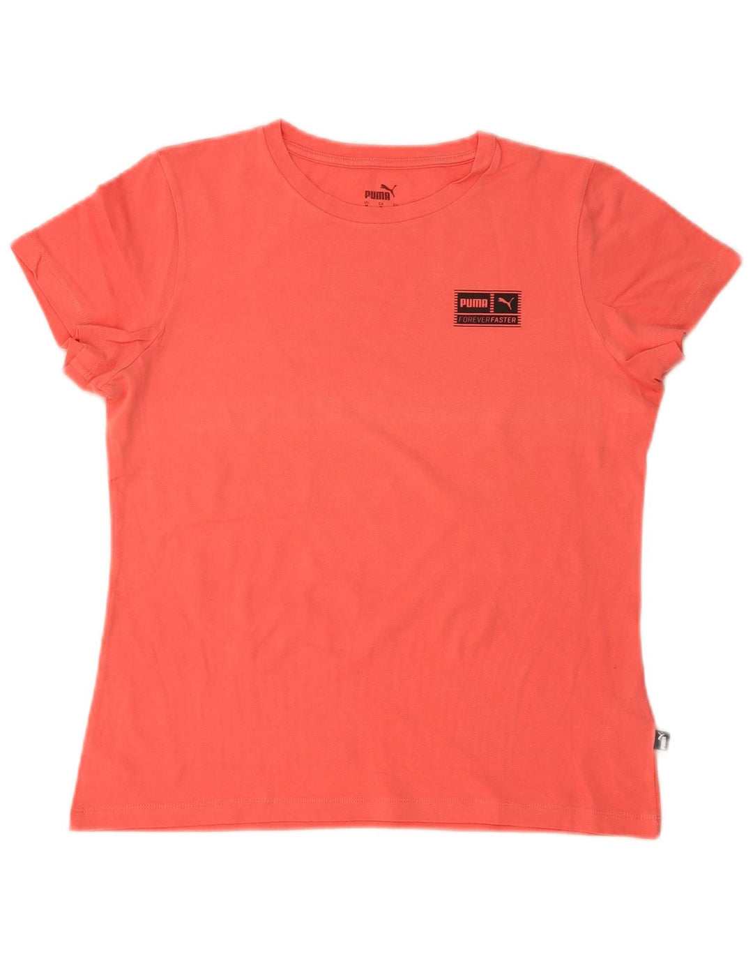 Puma Camiseta para mujer Top UK 14 Medio Naranja Algodón