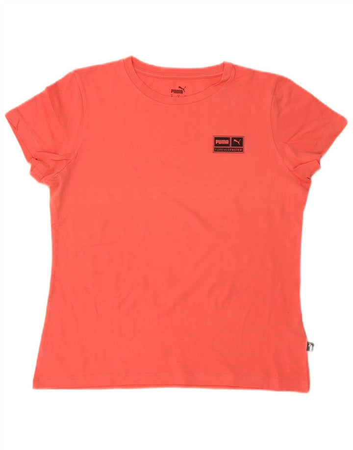 Puma Camiseta para mujer Top UK 14 Medio Naranja Algodón