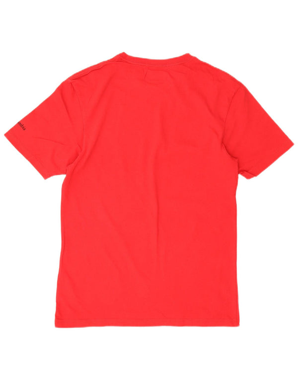 Columbia Camiseta gráfica para hombre Top Small Red Cotton