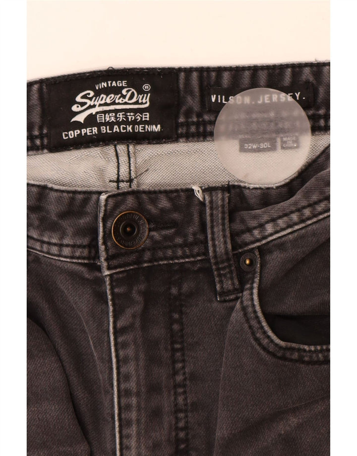 Superdry Vaqueros ajustados Wilson para hombre W32 L30 Algodón gris