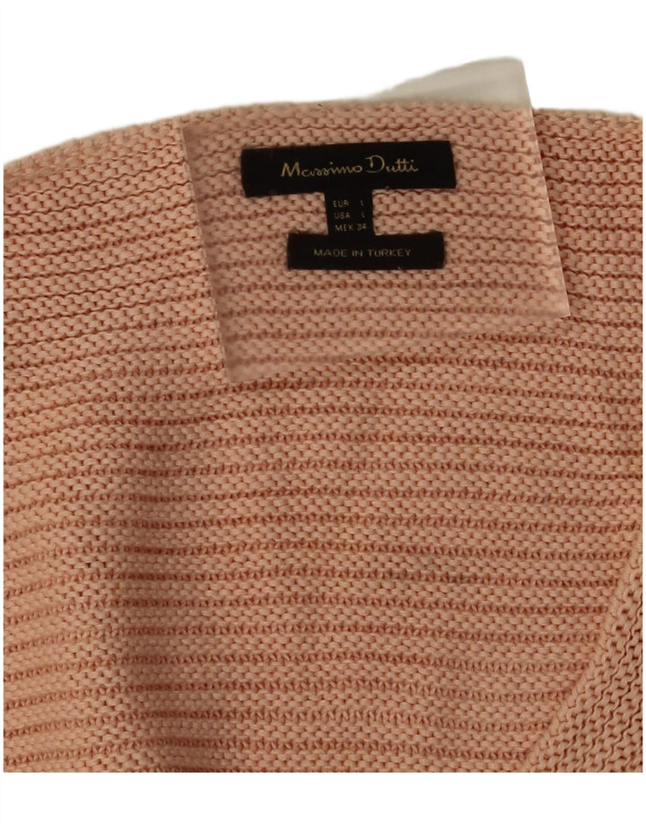 Massimo Dutti Jersey con Cuello en V para Mujer UK 46 Large Rosa