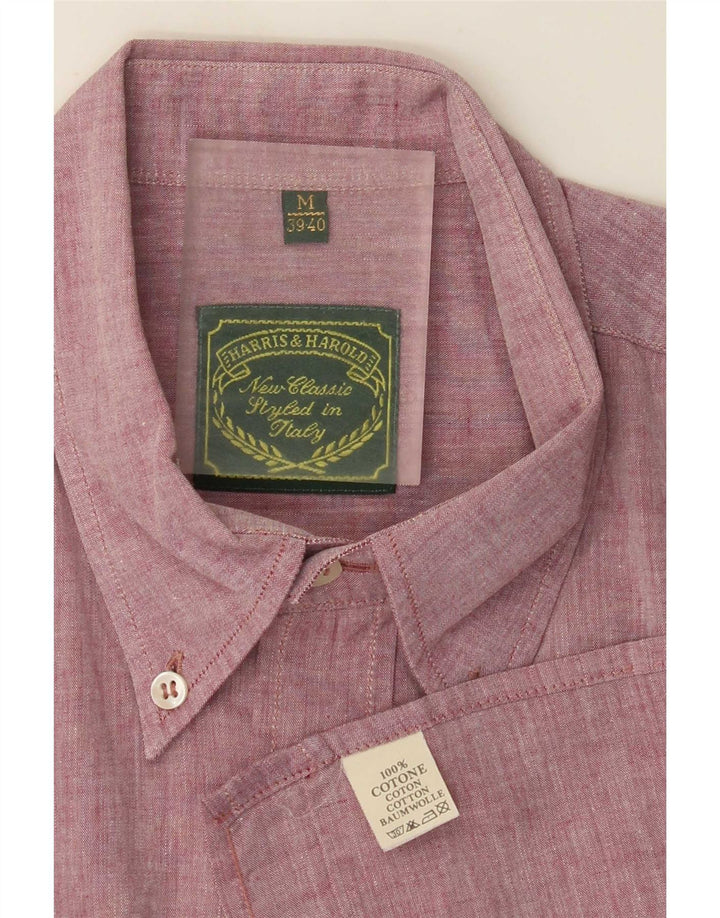 Harris&Harold Camisa para hombre talla 39/40 Algodón burdeos mediano