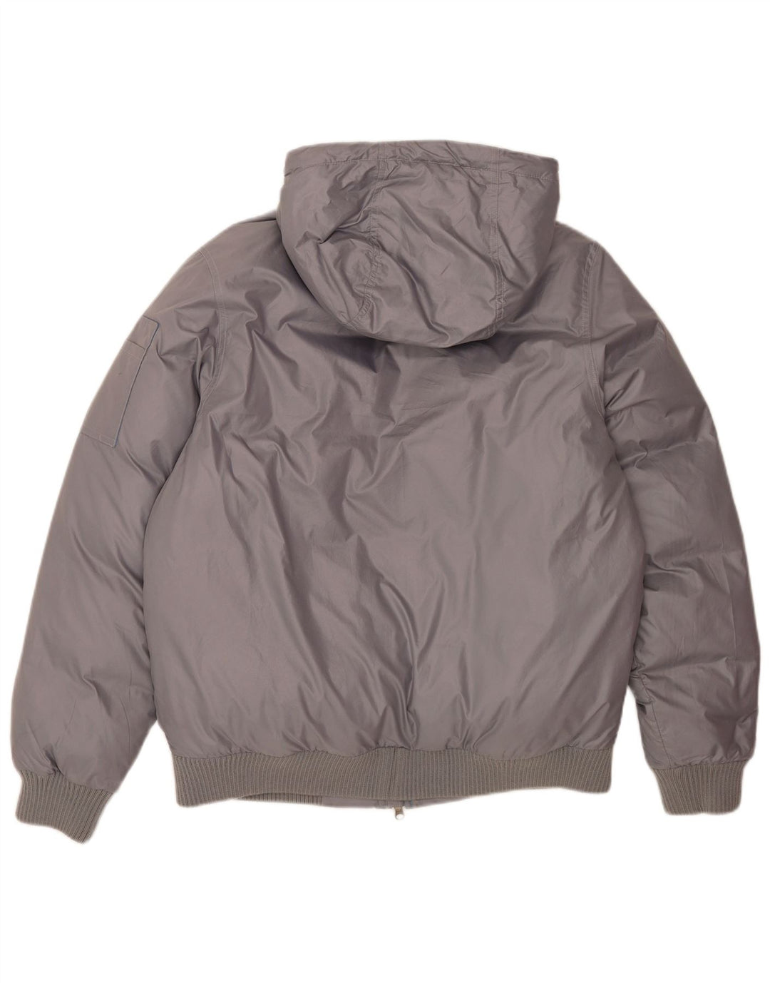 Nike Chaqueta acolchada con capucha para hombre UK 38 Poliéster gris medio