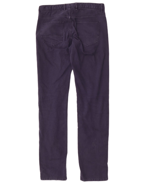 Massimo Dutti Pantalón Casual Slim Hombre EU 40 Medium W31 L34 Azul Marino