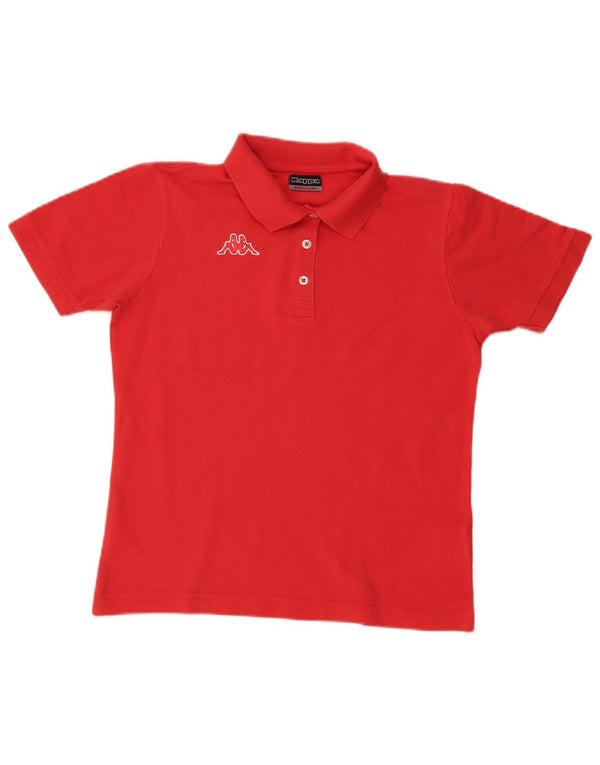 Kappa Polo para mujer UK 44 Mediano Rojo Algodón