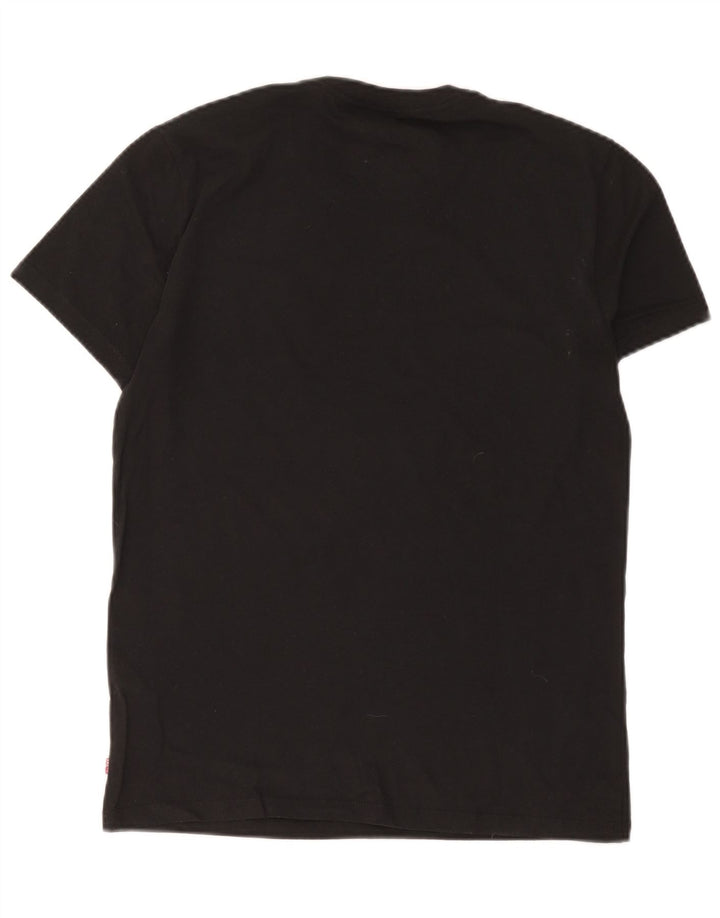 Levi's Camiseta ajustada para hombre Top mediano de algodón negro