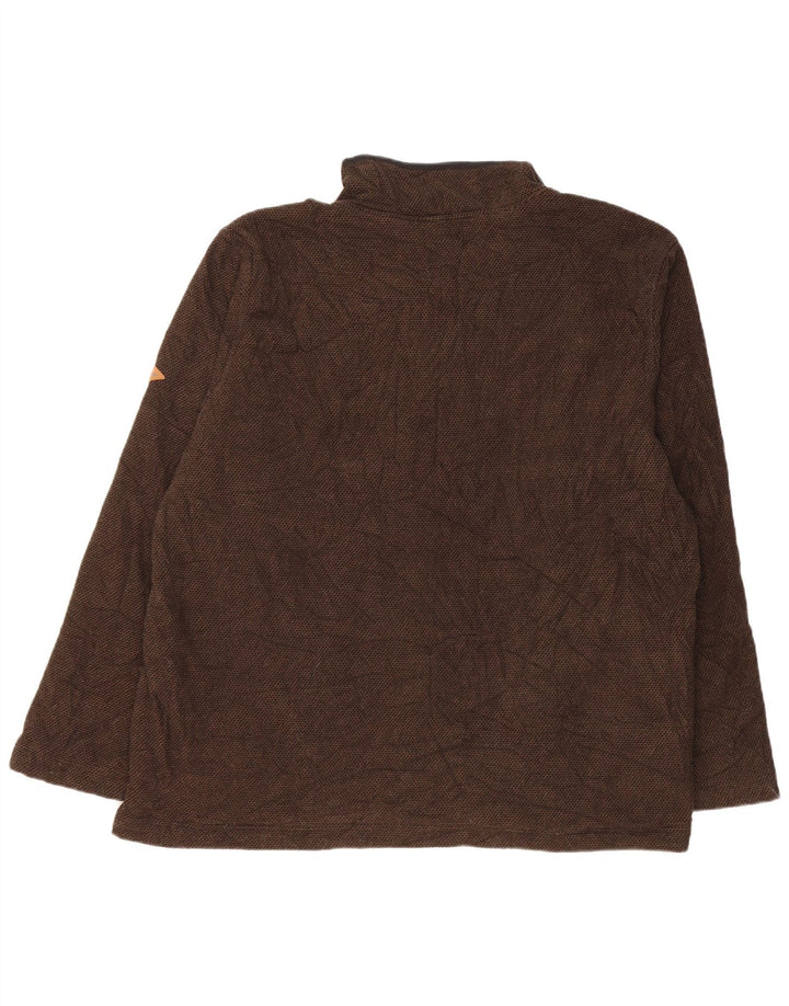 Orvis - Sudadera con cremallera de 1/4 para hombre, talla 2XL, poliéster marrón
